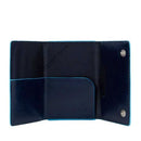 Portacarte PIQUADRO in Pelle e Alluminio con RFID Colore Blu Linea Blue Square - PP4891B2BLR