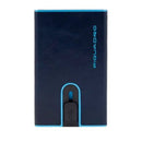 Portacarte PIQUADRO in Pelle e Alluminio con RFID Colore Blu Linea Blue Square - PP4891B2BLR