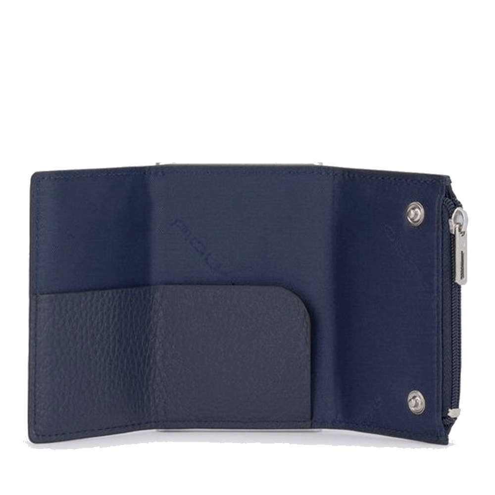 Portacarte PIQUADRO in Pelle e Alluminio con RFID Colore Blu Linea Modus - PP5585MOSR
