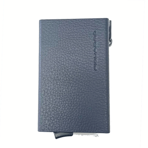 Kartenetui PIQUADRO aus Leder und Aluminium mit RFID-Schutz in Blau Modell Modus - PP5585MOSR