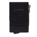 Portacarte PIQUADRO in Pelle e Alluminio con RFID Colore Nero Linea Solm - PP5585S141R
