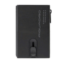 Portacarte PIQUADRO in Pelle e Alluminio con RFID Colore Nero Linea Urban - PP5585UB00R