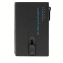 Portacarte PIQUADRO in Pelle e Alluminio con RFID Colore Nero - Grigio Linea Urban - PP5585UB00R