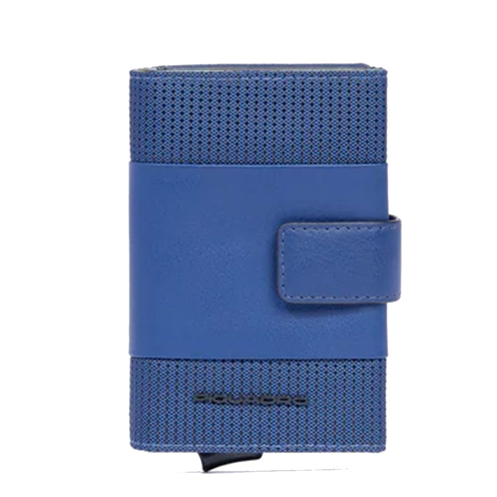 Portacarte PIQUADRO in Tessuto e Alluminio con RFID Colore Avio Linea Pq - Earth - PP5649S137R