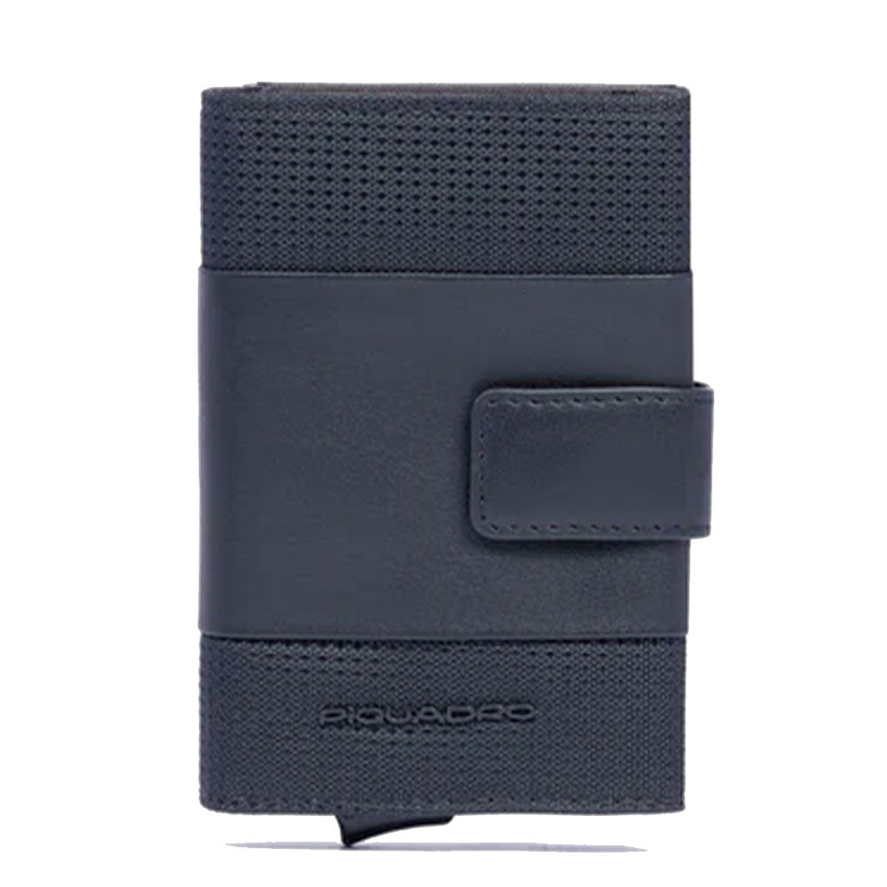 Portacarte PIQUADRO in Tessuto e Alluminio con RFID Colore Nero Linea Pq - Earth - PP5649S137R