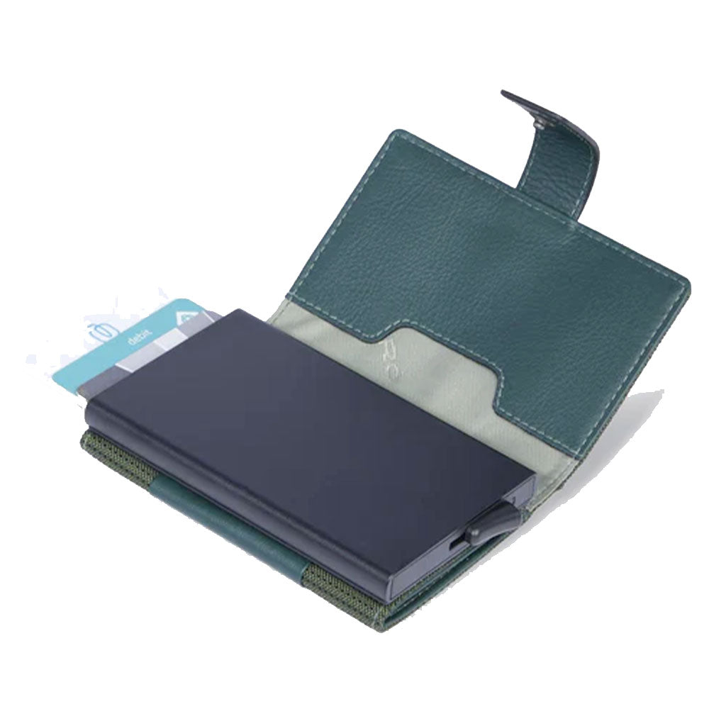 Portacarte PIQUADRO in Tessuto e Alluminio con RFID Colore Verde Linea Pq - Earth - PP5649S137R