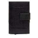 Portacarte PIQUADRO in Pelle e Alluminio con RFID in Pelle Nera - PP5649S141R