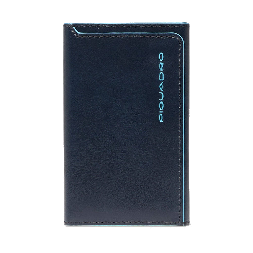 Porta carte di credito in Metallo e Pelle PIQUADRO Blue Square in Colore Blu - PP6513B2BLR