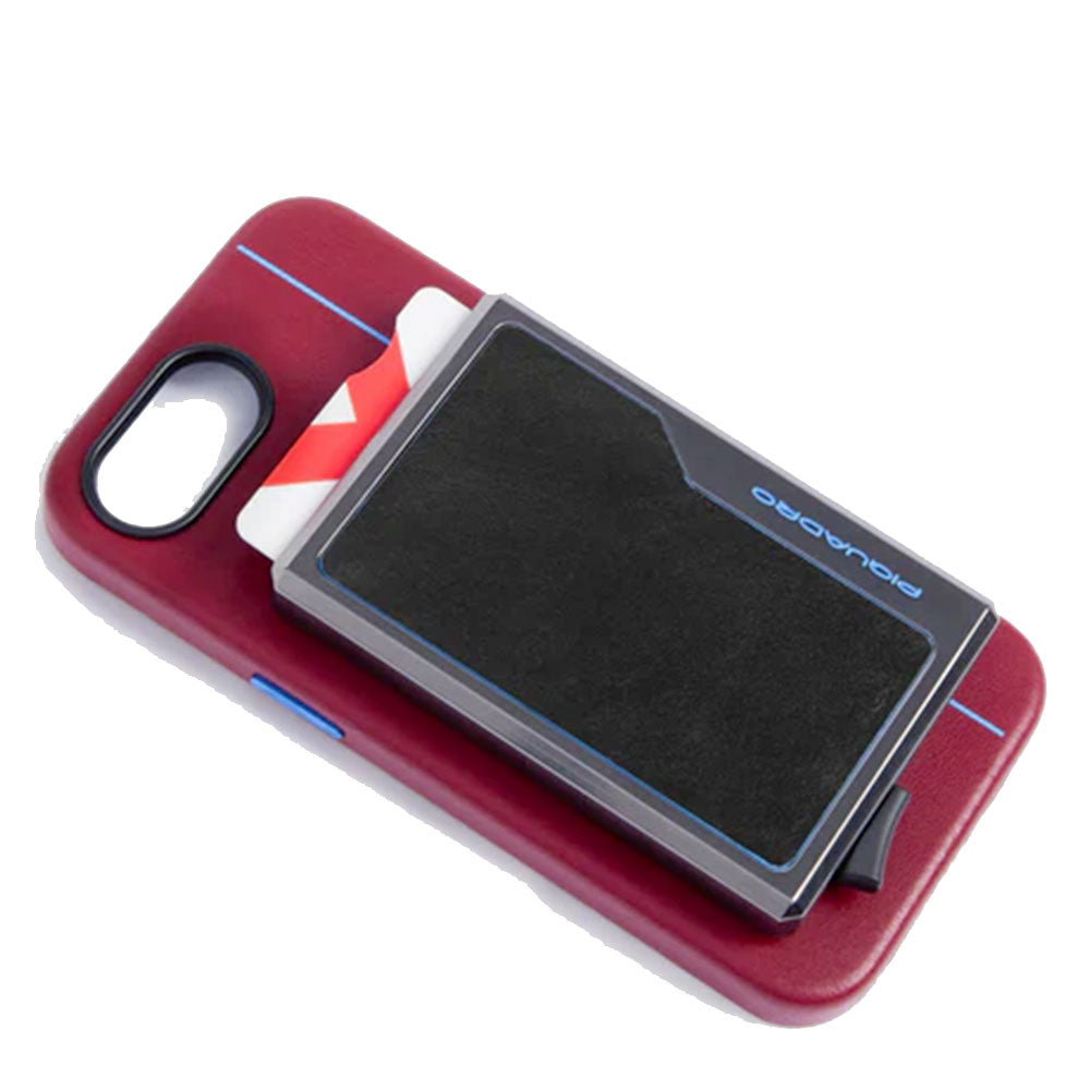 Portacarte PIQUADRO MagSafe in Alluminio e Pelle con RFID Colore Nero - PP7072B2R