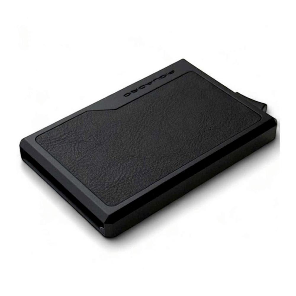 Portacarte PIQUADRO MagSafe in Alluminio e Pelle con RFID Colore Nero - PP7072S145R