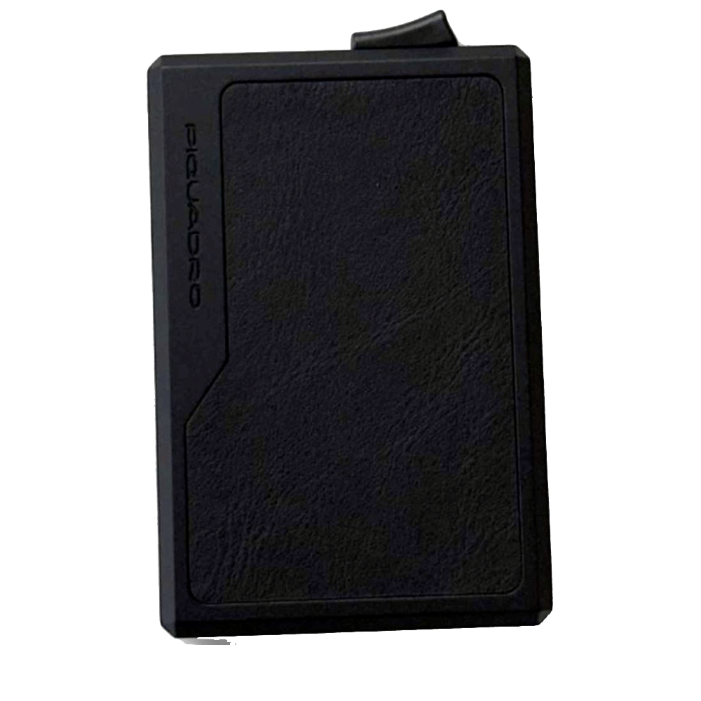 Portacarte PIQUADRO MagSafe in Alluminio e Pelle con RFID Colore Nero - PP7072S145R