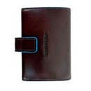 Portafoglio Uomo Verticale MagSafe PIQUADRO in Pelle Mogano Linea Blue Square - PP7199B2R