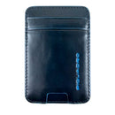 Portacarte PIQUADRO MagSafe in Pelle con RFID Colore Blu Linea Blue Square - PP7200S145R