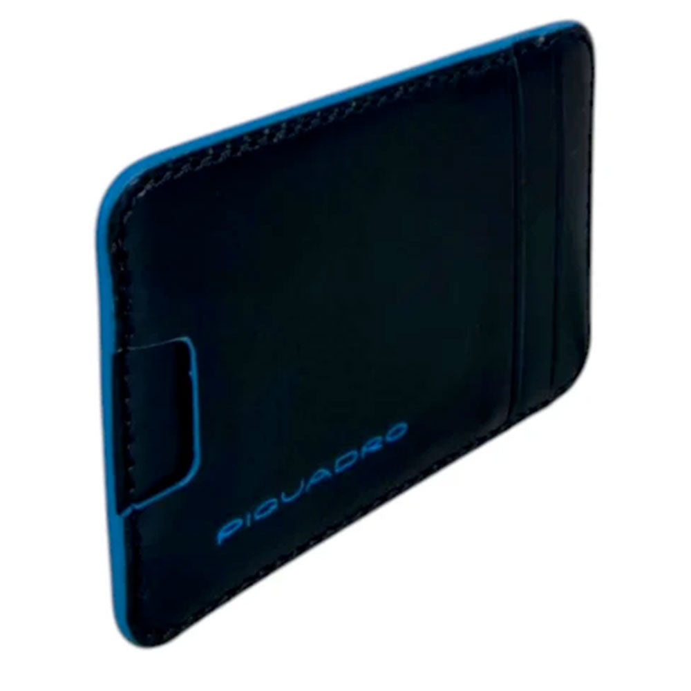 Portacarte PIQUADRO MagSafe in Pelle con RFID Colore Blu Linea Blue Square - PP7200S145R