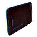 Portacarte PIQUADRO MagSafe in Pelle con RFID Colore Mogano Linea Blue Square - PP7200S145R