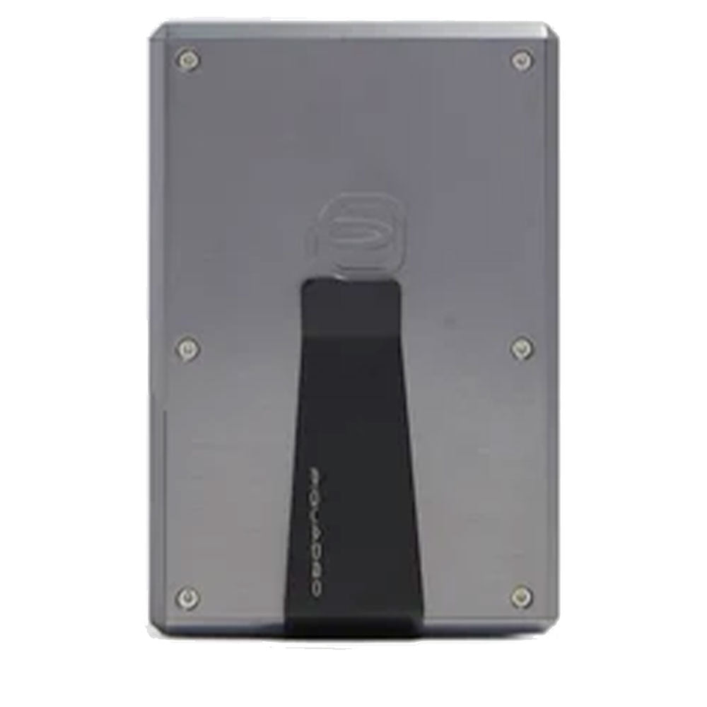 Portacarte PIQUADRO MagSafe in Alluminio e Pelle Colore Nero - PP7201B2R