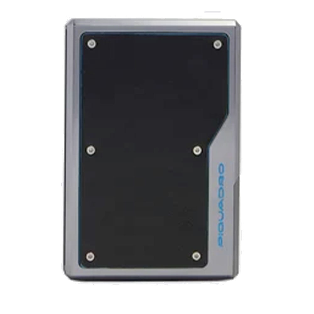 Portacarte PIQUADRO MagSafe in Alluminio e Pelle Colore Nero - PP7201B2R