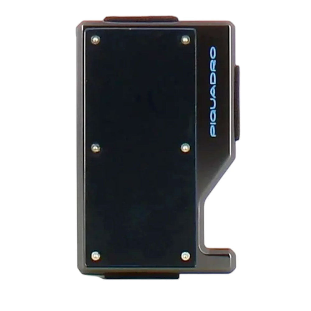 Portacarte PIQUADRO MagSafe in Alluminio e Pelle con Fascia Elastica Colore Blu - PP7203B2R