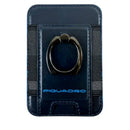 Portacarte PIQUADRO MagSafe in Pelle con Anello Colore Blu Linea Blue Square - PP7284B2R