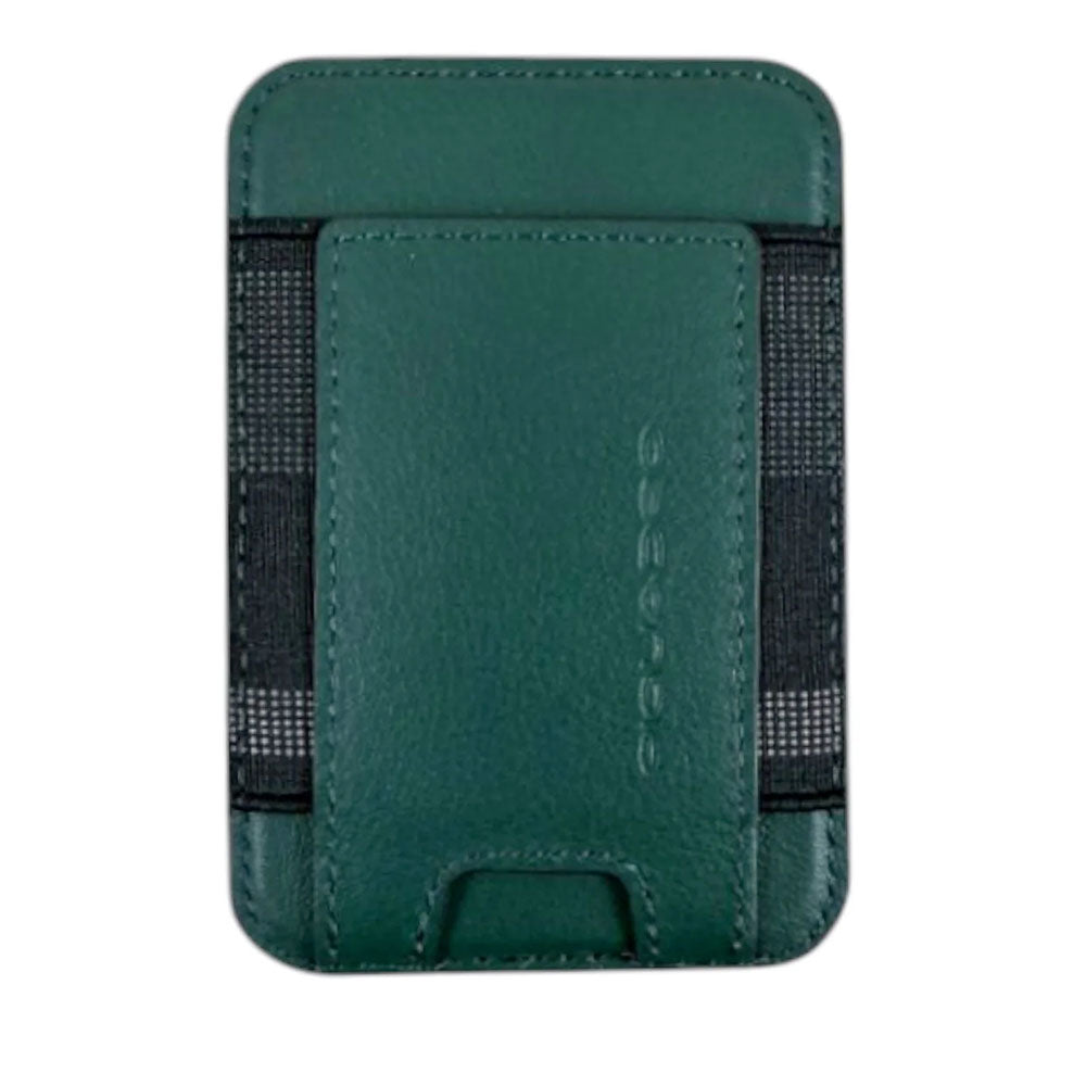 Portacarte PIQUADRO MagSafe in Pelle con RFID Colore Verde - PP7285S145R
