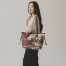 Borsa Donna Y NOT a Spalla YES-319 Stampa London Bridge