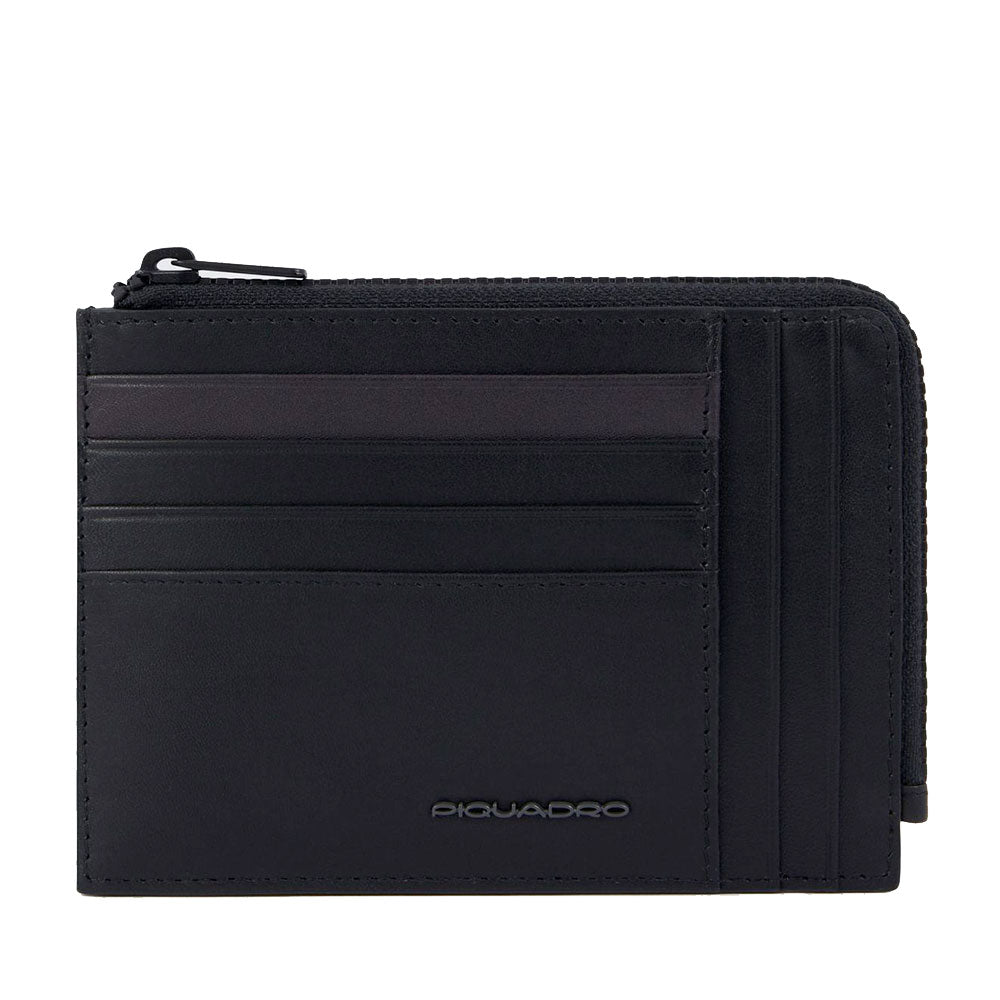 Portafoglio Uomo Porta Carte PIQUADRO In Pelle Nera Linea Tiger - PU1243W122R