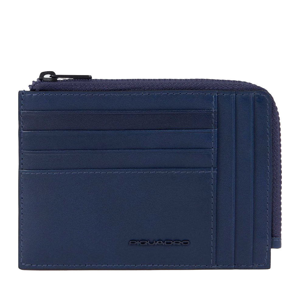 Portafoglio Uomo Porta Carte PIQUADRO In Pelle Blu Linea Tiger - PU1243W122R