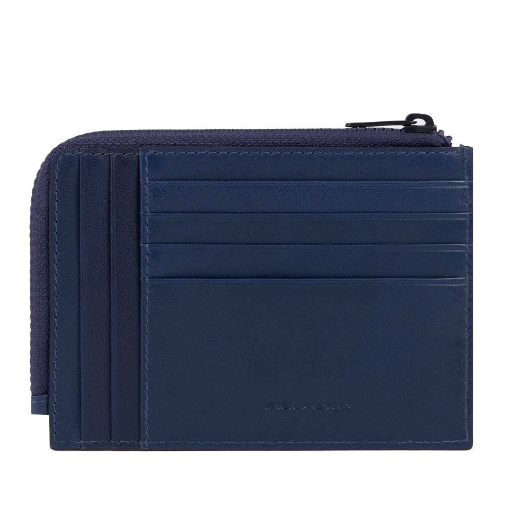 Portafoglio Uomo Porta Carte PIQUADRO In Pelle Blu Linea Tiger - PU1243W122R