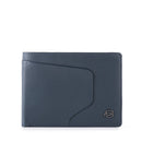 PIQUADRO Herren-Geldbörse aus blauem Leder mit Klappe Akron Line – PU1392AOR