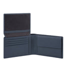 PIQUADRO Herren-Geldbörse aus blauem Leder mit Klappe Akron Line – PU1392AOR