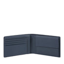 PIQUADRO Herren-Geldbörse aus blauem Leder mit Klappe Akron Line – PU1392AOR