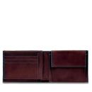 Portafoglio Uomo con Pattina e Portamonete PIQUADRO in Pelle Mogano Linea Blue Square - PU1392B2R