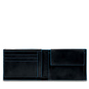 Portafoglio Uomo con Pattina e Portamonete PIQUADRO in Pelle Nera Linea Blue Square - PU1392B2R