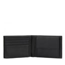 Portafoglio Uomo PIQUADRO  in Tessuto e Pelle Nera con Pattina Linea Woody - PU1392S117R