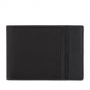 Portafoglio Uomo PIQUADRO  in Tessuto e Pelle Nera con Pattina Linea Woody - PU1392S117R