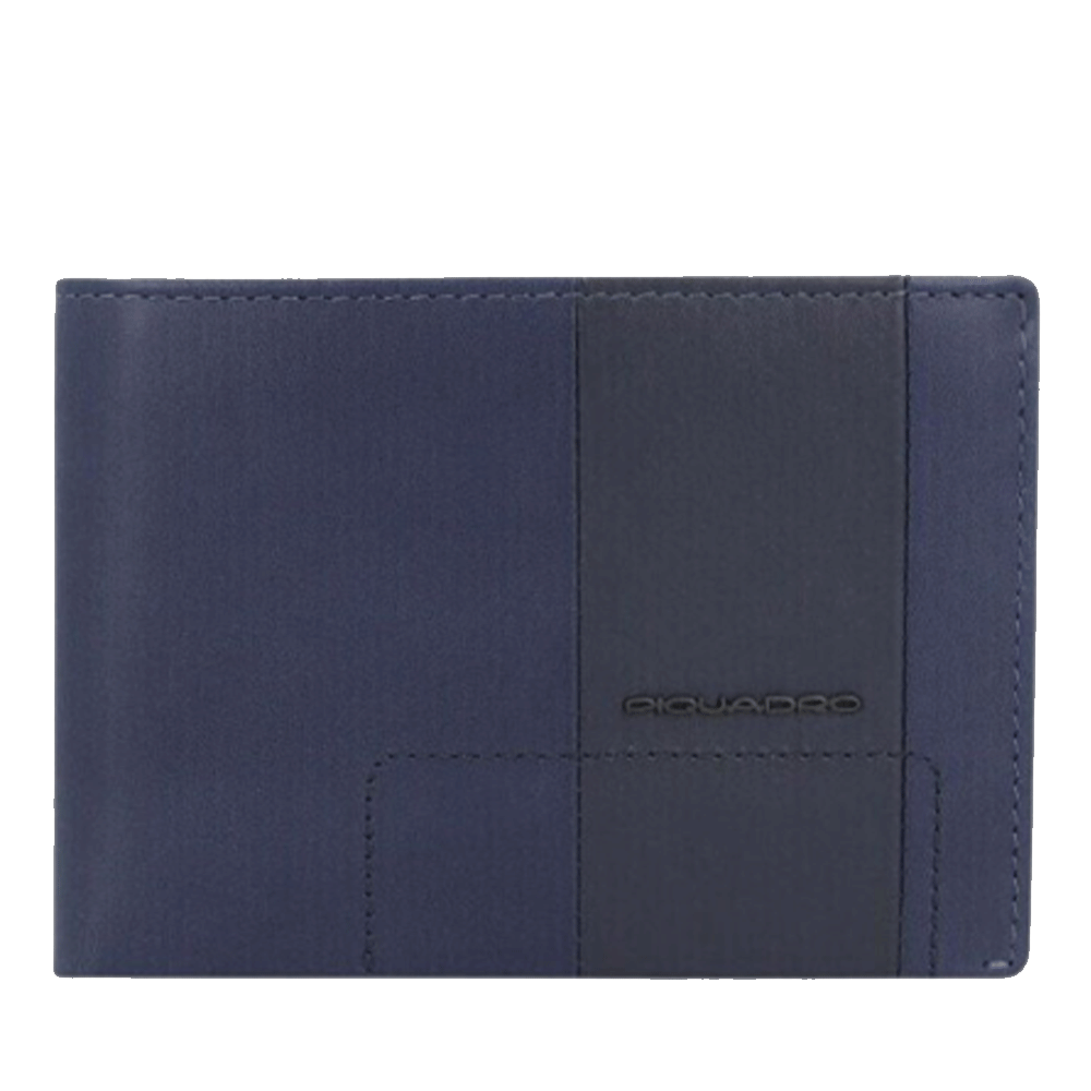Portafoglio Uomo PIQUADRO  in Pelle Blu con Pattina Linea Finn - PU1392S123R