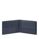Portafoglio Uomo PIQUADRO con Portamonete in Pelle Blu Linea Akron - PU257AOR