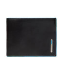 Portafoglio Uomo con Portamonete PIQUADRO in Pelle Nera Linea Blue Square - PU257B2R