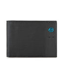 Portafoglio Piquadro Uomo con Portamonete in Pelle Chevron - Nero - PU257P16