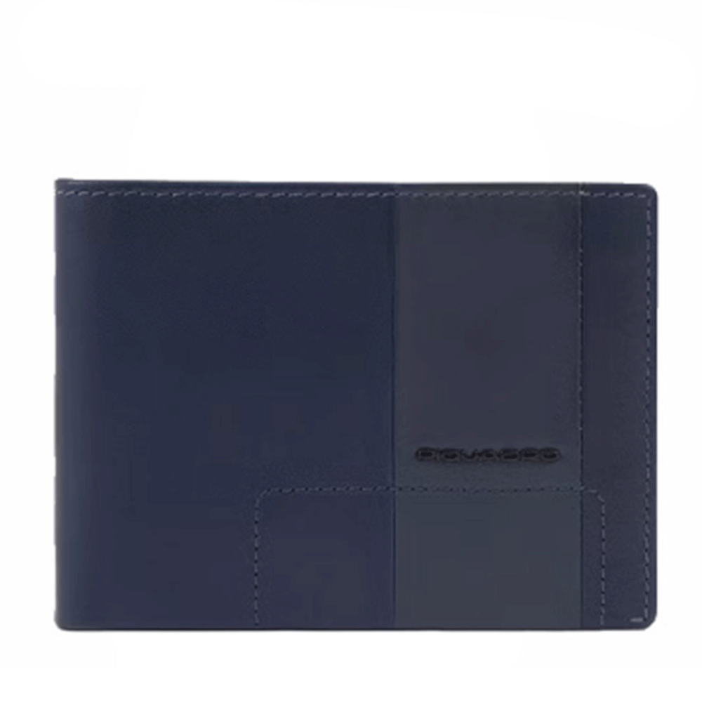 Portafoglio Uomo PIQUADRO in Pelle Blu con Pattina Linea Finn - PU4518S123R