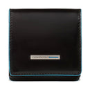 Portamonete Uomo PIQUADRO in Pelle Nera Linea Blue Square - PU2634B2