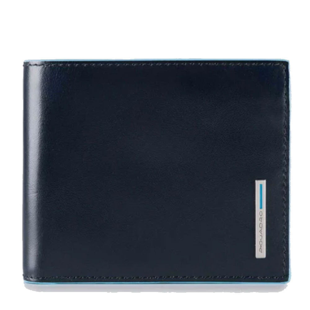 Portafoglio Uomo con Portacarte PIQUADRO In Pelle Blu Linea Blue Square - PU3891B2R