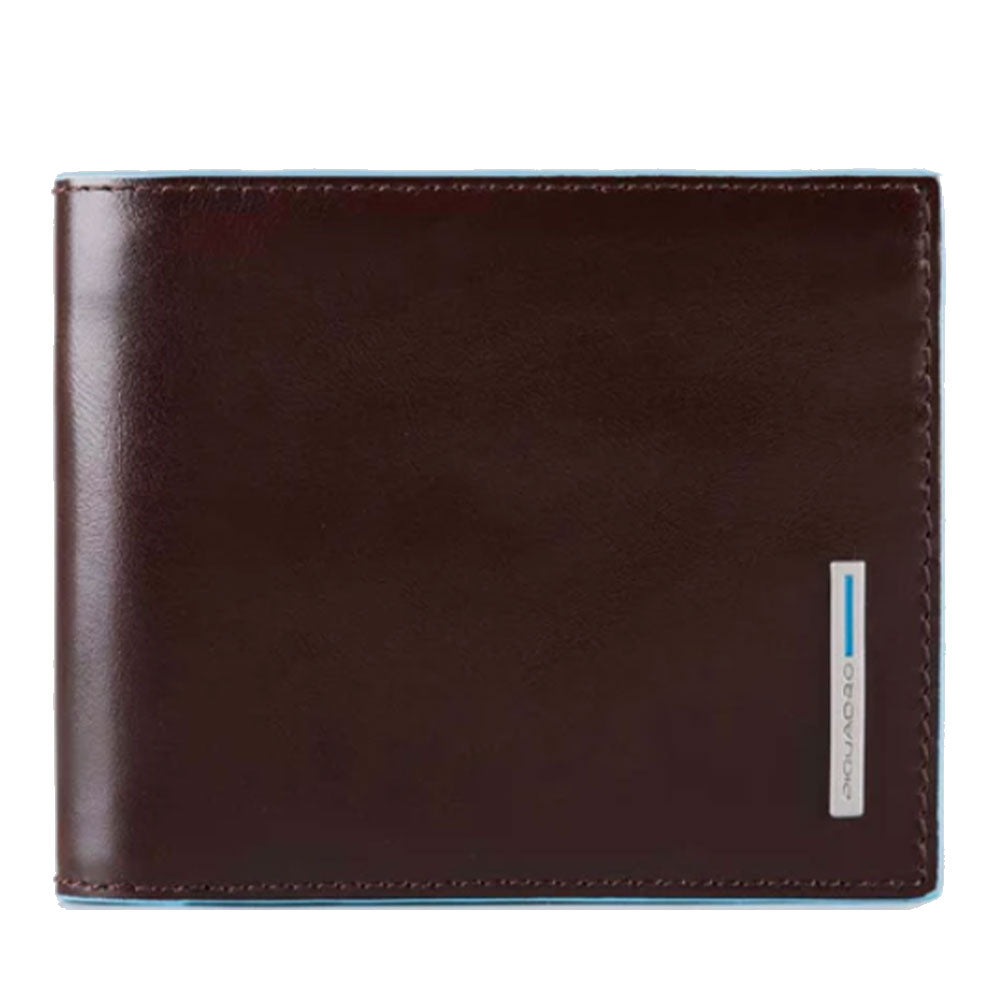 Portafoglio Uomo con Portacarte PIQUADRO In Pelle Mogano Linea Blue Square - PU3891B2R