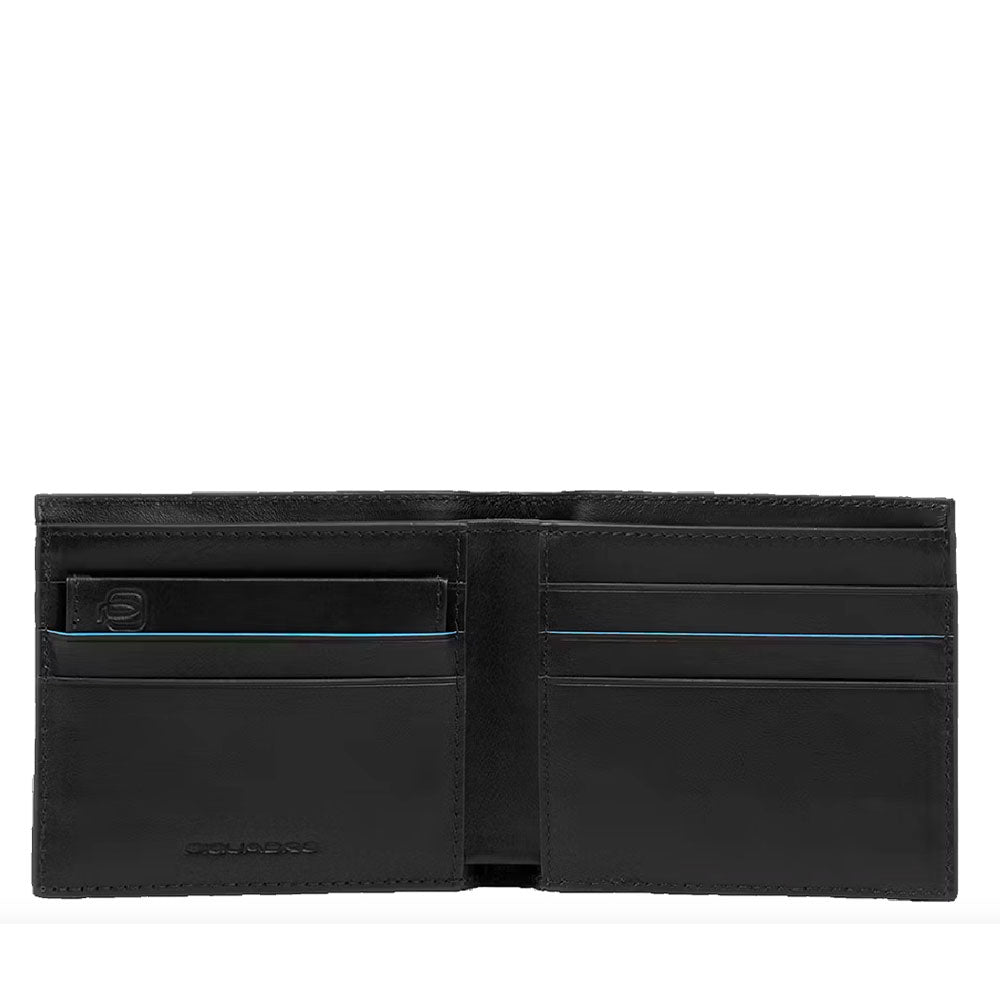 Portafoglio Uomo con Portacarte PIQUADRO In Pelle Nera Linea Revamp - PU3891B2VR