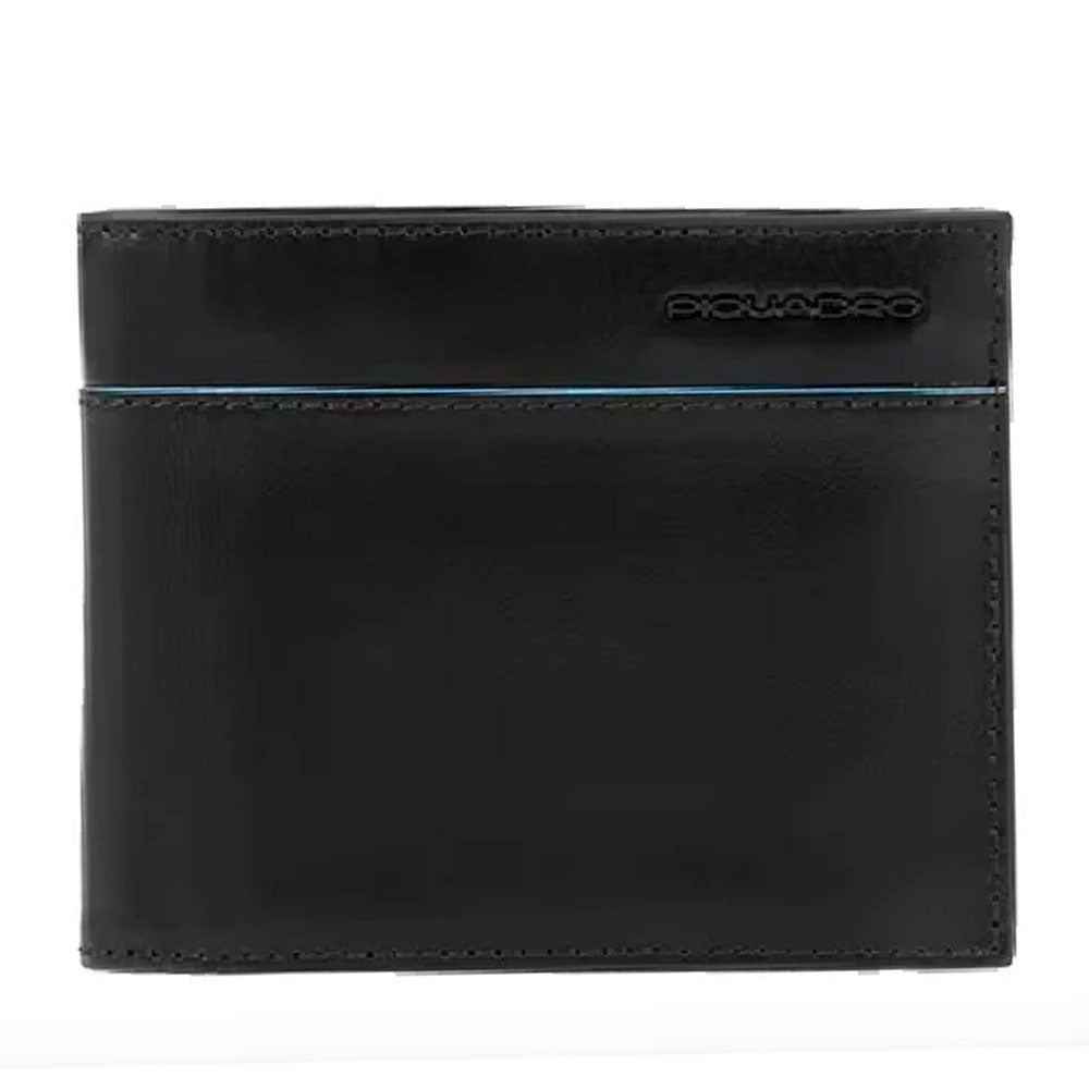 Portafoglio Uomo con Portacarte PIQUADRO In Pelle Nera Linea Revamp - PU3891B2VR