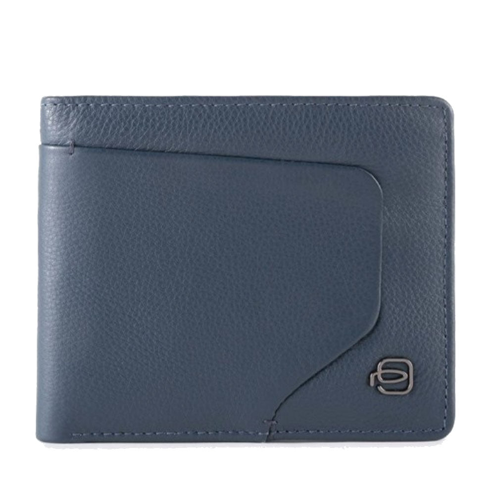 Portafoglio Uomo con Portacarte PIQUADRO In Pelle Blu Linea Akron - PU3891AOR