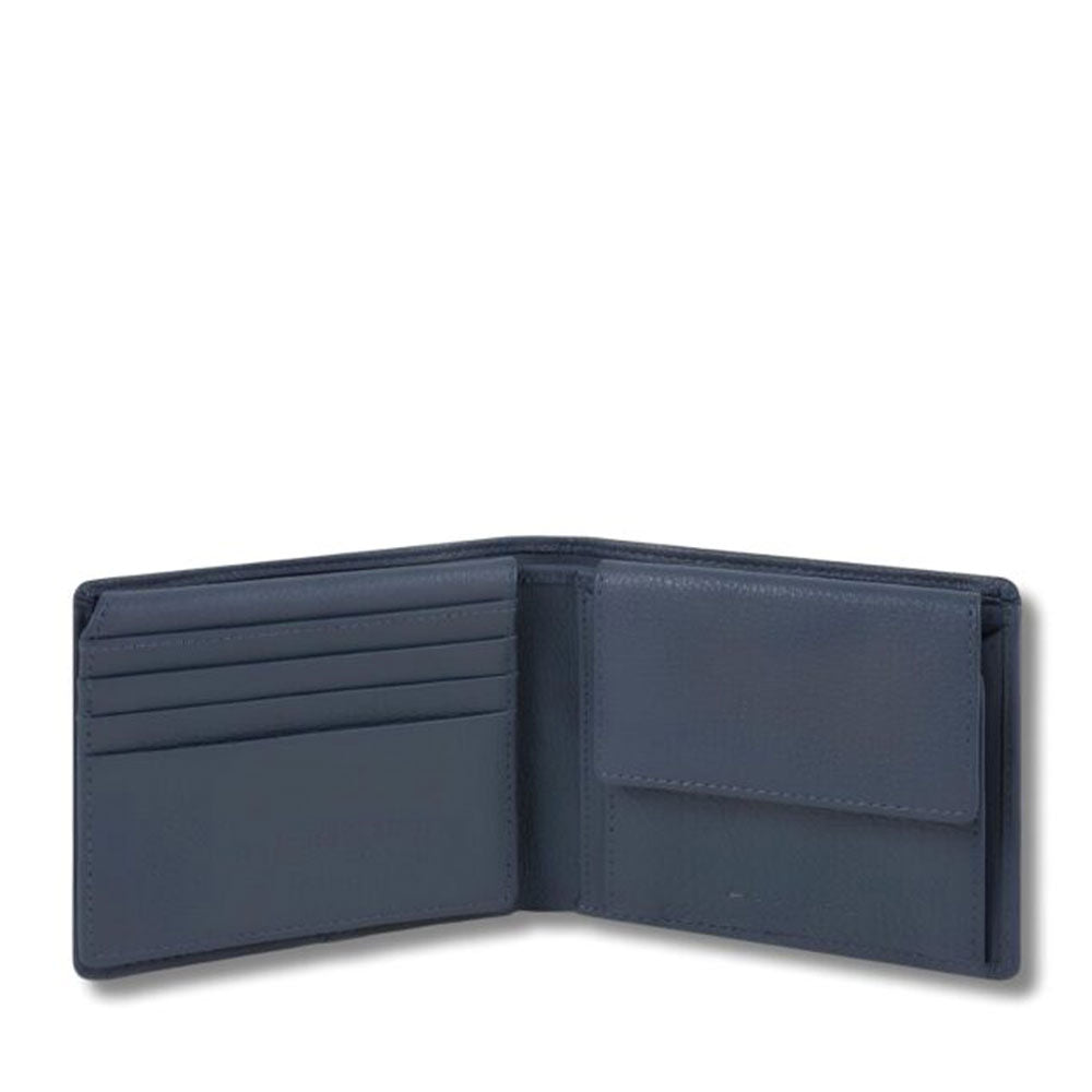 Portafoglio Uomo PIQUADRO in Pelle Blu con Pattina Linea Akron - PU4518AOR