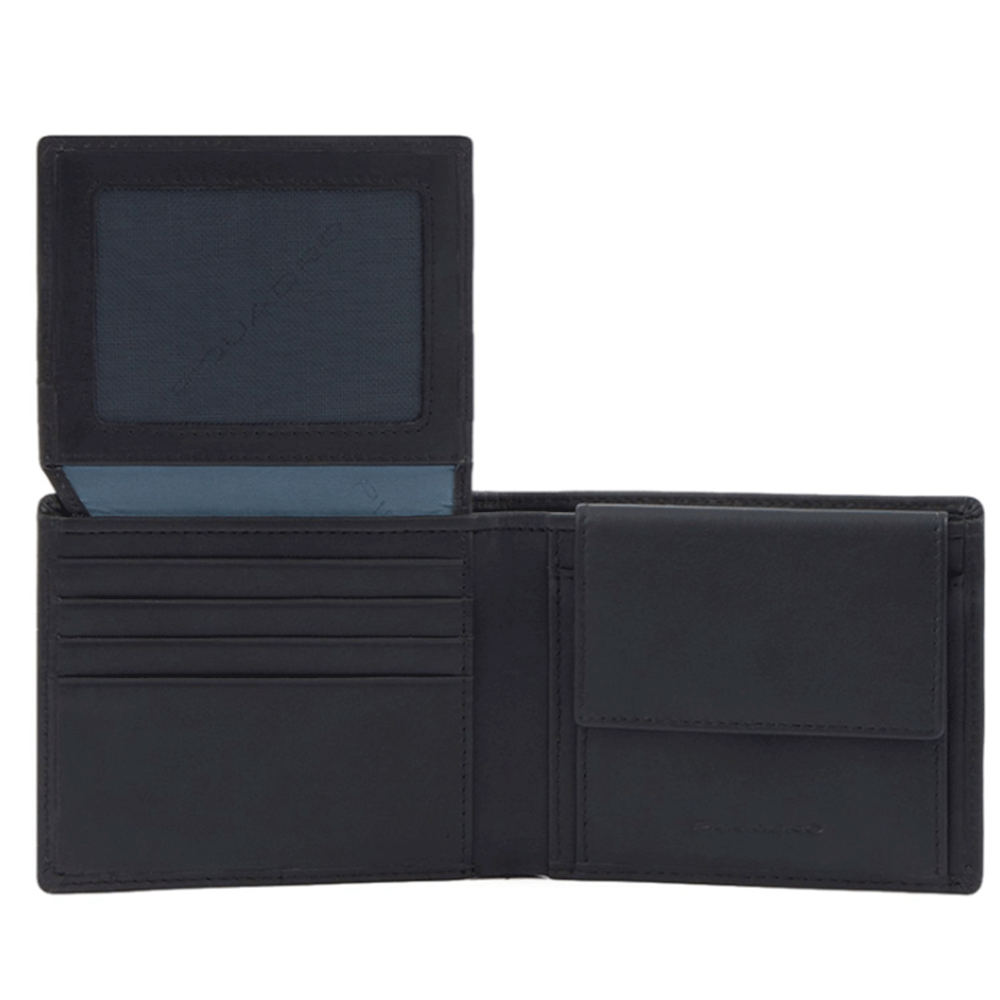 Portafoglio Uomo PIQUADRO in Pelle Nera con Pattina Linea Finn - PU4518S123R