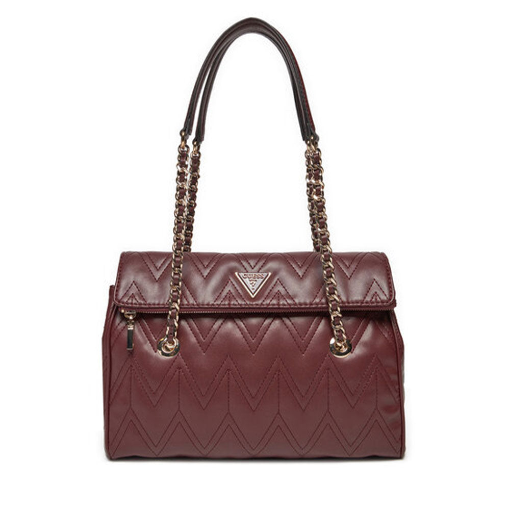 Borsa Donna a Spalla GUESS Linea Eda Colore Burgundy