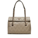 GUESS Damen Umhängetasche Eda Line Farbe Taupe